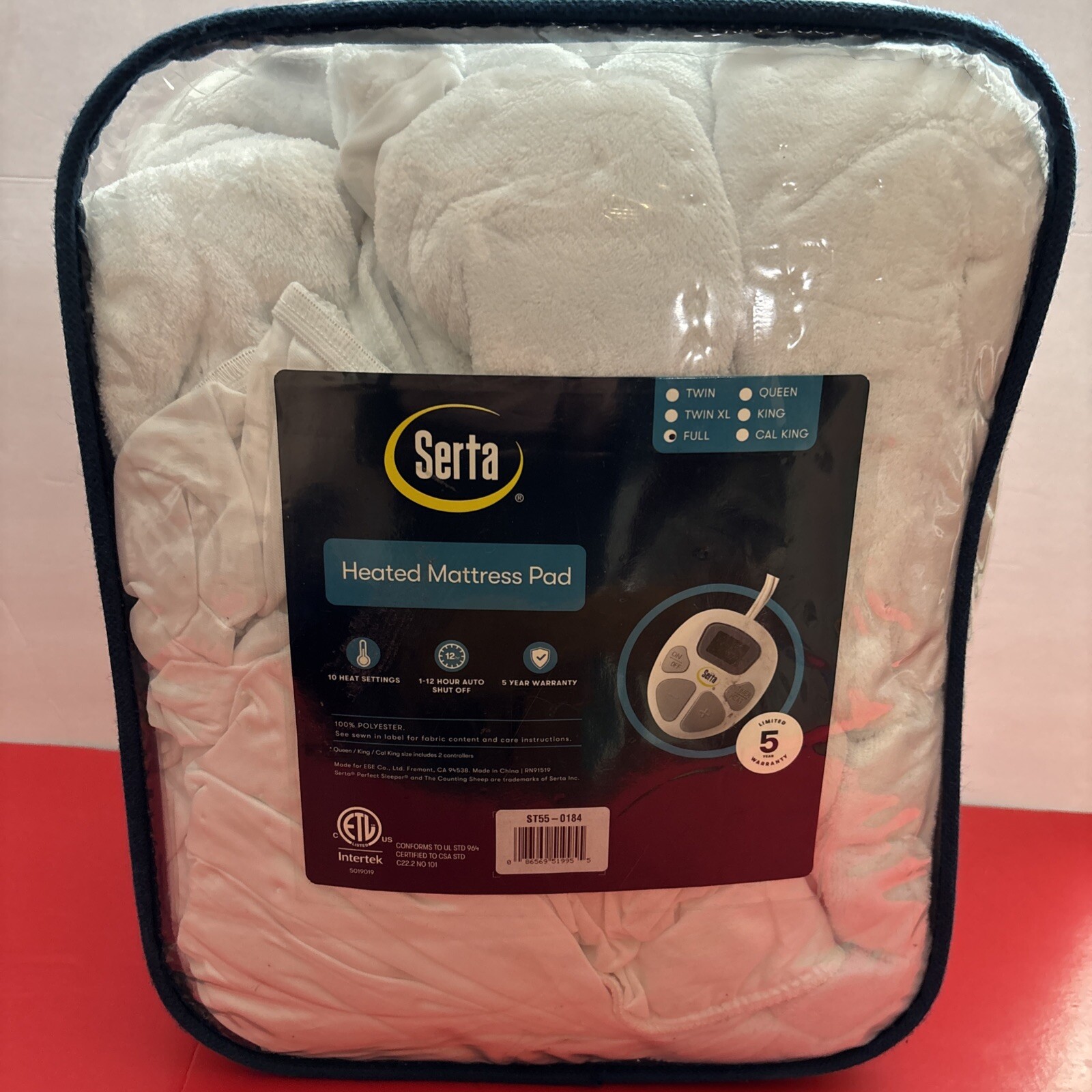 Serta Plush Heated Mattress Pad Full