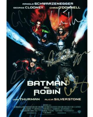 #ad Batman amp; Robin Cast Silverstone Uma Thurman 3 Signed 8x10 PhotoAutographed COA $147.80