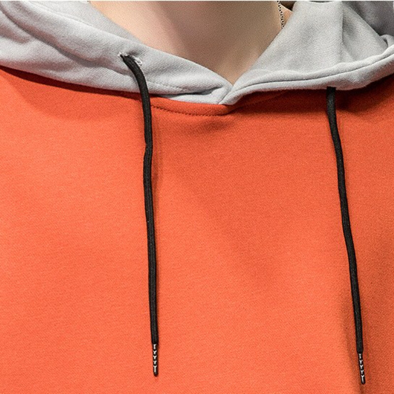 Men Sweatshirt Hooded Fake Two Piece Jumper Top Hoody Casual