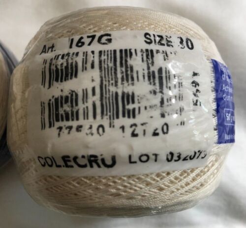 Lot of 2- DMC Cebelia Crochet Cotton Balls- WHITE OR ECRU - Picture 6 of 6
