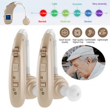 Rechargeable Hearing Aid Digital BTE Hearing Aids Sound Amplifier Deaf Elderly
