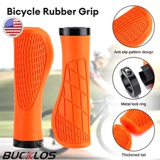 Lock-on Handlebar Grip Silicone MTB Road Bike for Flat Riser Bar Anti-Slip Grips