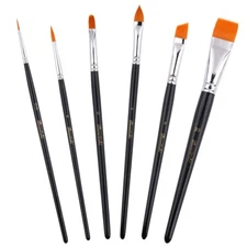 Professional Face Paint Brushes 6 pcs Face Painting Brushes for Christmas Gifts