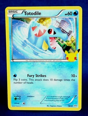 mcdonalds pokemon card totodile PSA9 - 2021 - 18/25 variation to centering Pokemon Totodile 18/25 HOLO 25th