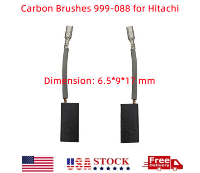 1Pair Carbon Brushes 999-088 Replacement for Hitachi CM5SB DH24PC2 G12SE2 GP2S2 
