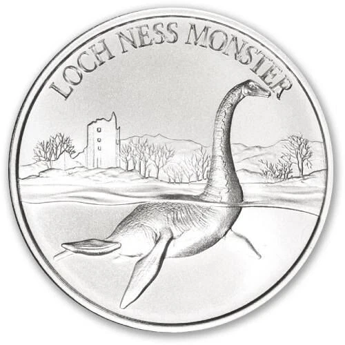 Loch Ness Monster 1 Troy oz .999 Fine Silver Bullion Round Gift Giving Silver
