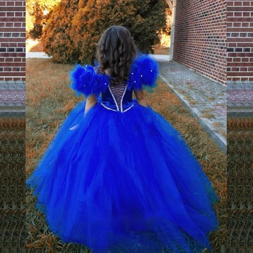 Exquisite Flower Girl Dresses Appliques Tulle Prom Gown Wedding Birthday Party - Picture 3 of 7