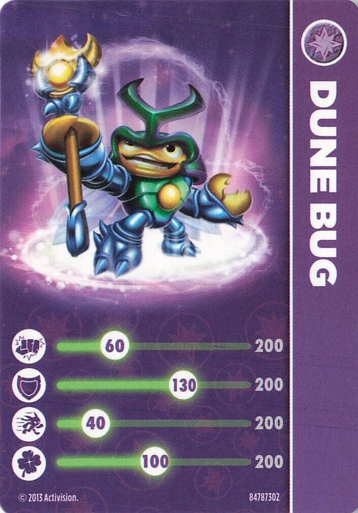 Skylanders Swap Force CCG Dune Bug Card Only 2013 Activision 