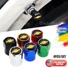 Hex Chevy Logo Badge Car SUV Wheels Tire Air Valve Caps Stem Dust Cover Sport