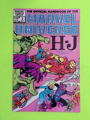 Official Handbook of the Marvel Universe #5 Vol. 1 1983 Marvel Comics 7.0+ SS-6
