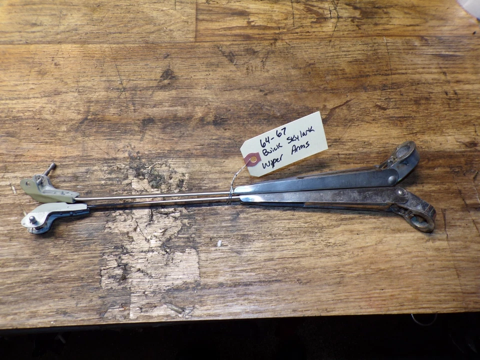 1964-1967 BUICK SKYLARK CHEVY CHEVELLE PONTIAC GTO PAR DE BRAÇOS LIMPADOR DE PÁRA-BRISA FABRICANTE DE EQUIPAMENTO ORIGINAL - Imagem 3 de 4