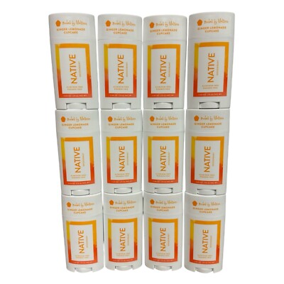 LOT OF 12 - NATIVE Baked by Melissa Ginger Lemonade Cupcake Deodorant 2.65 oz