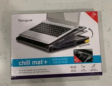 Targus Chill Mat + 4 Port USB 2.0 HUB Fits Up To 17" Laptop New Fast Shipping...