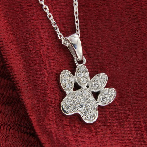 Simulated Diamond 14K White Gold Finish 