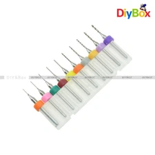 10Pcs/Set PCB Print Circuit Board Carbide Micro Drill Bits Tool 0.3mm to 1.2 mm