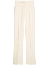 NEW $995 GUCCI SILK WOOL STRETCH SKINNY FLARE TROUSER PANTS sz 40