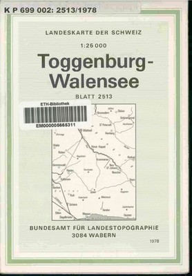 Toggenburg-Walensee. Landeskarte der Schweiz. Scale: 1:25000. 4168360