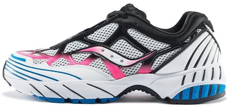 NEW Size 5 Mens Saucony Grid Web White/Pink/Blue Athletic Sneakers S70466-4 Saucony Grid Web Pink Blue for sale | eBay main image 3