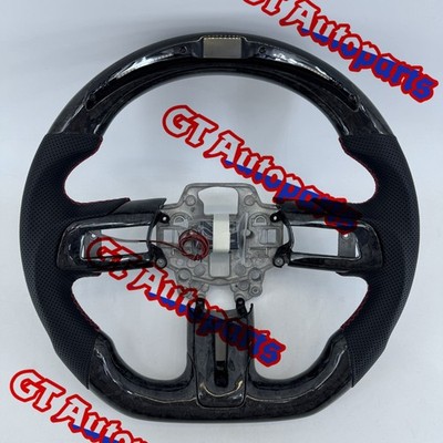 For Ford Mustang Shelby GT 2018-2023 with LED Forged Carbon Fiber Steering Wheel
