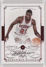 2015 Panini National Treasures College Ruby 15/15 Dominique Wilkins #93 HOF 7y2