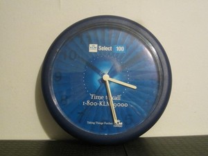 Vintage KLM Cargo Select 100 souvenir clock, 9 1/2 in diameter, air cargo