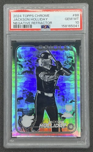 2024 Topps Chrome - Jackson Holliday #88 Negative Refractor (RC) PSA 10