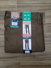 WEATHERPROOF VINTAGE MEN'S FLEX UTILITY STRETCH CANVAS PANT BARK  COLOR 38Wx29L