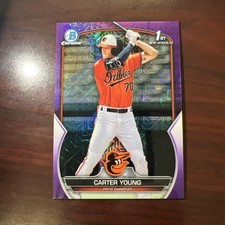 2023 Bowman Chrome Prospects Carter Young #BCP-183 Purple Mojo Refractor 251/299