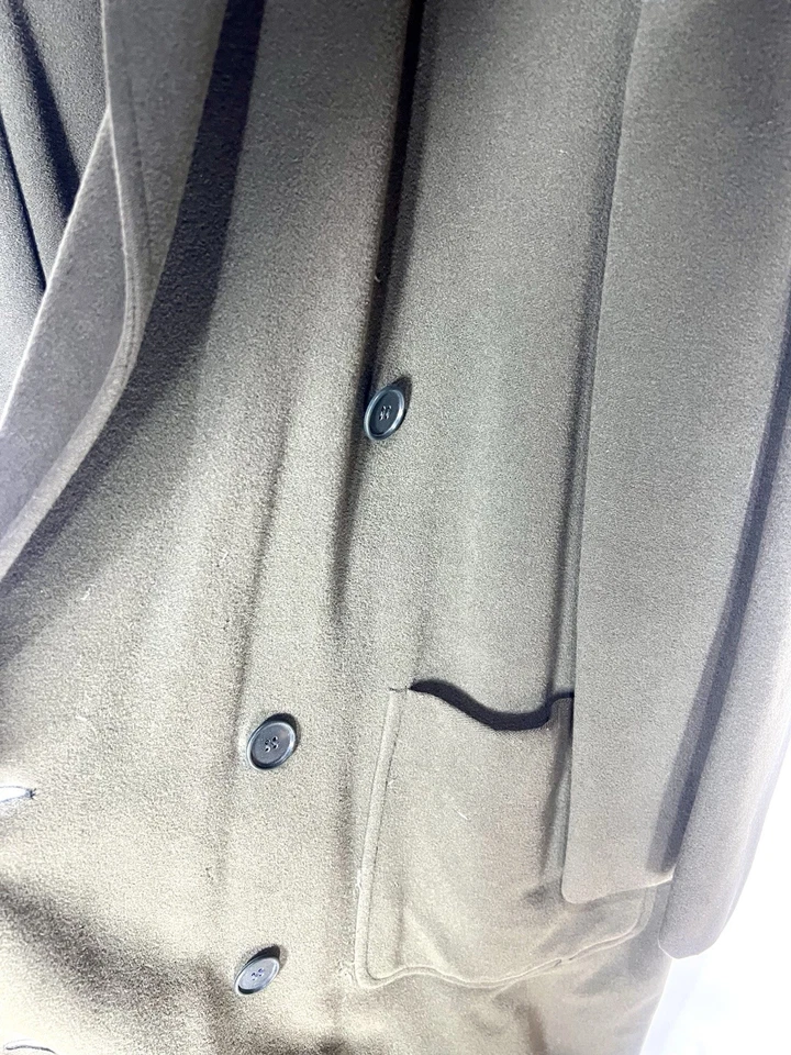 Giorgio Armani Le Collezioni Double Breasted Wool Overcoat 52R Made in Italy - Image 2 of 4