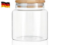 Vorratsdosen Glas Mit Deckel, 480ML VorratsgläSer Mit Luftdicht Bambusdeckel,