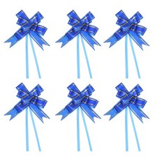 100Pcs 13" Pull Bows Ribbon Gift Wrapping String Decorative Bow Tie Blue