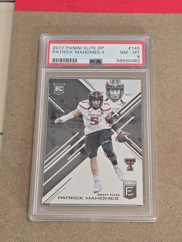 2017 Panini Elite DP Patrick Mahomes II RC #145 PSA 8 NM-MT Rookie Chiefs