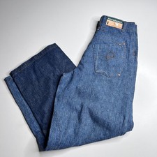 Rocawear Jeans Kids 14 Blue Wide Leg Relaxed Fit Embroidered Logo Denim