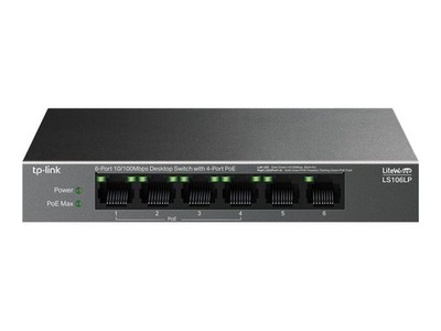 TP-LINK LS106LP Desktop Switch with Network Switch 1,2 Gbps 6-Port Ethernet