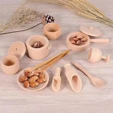 Wooden Pretend Afternoon Tea Set Tea Set Play Kitchen Accessories Simulation