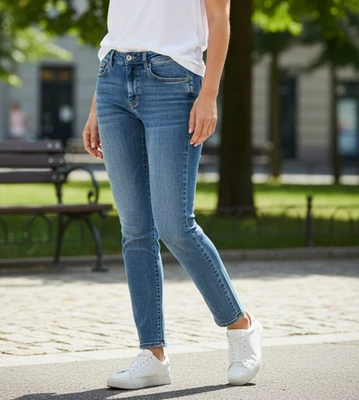 Esprit Damen Hose Jeans Slim Fit Stylisch modern Farbe Denim Blau - Bild 1 von 4