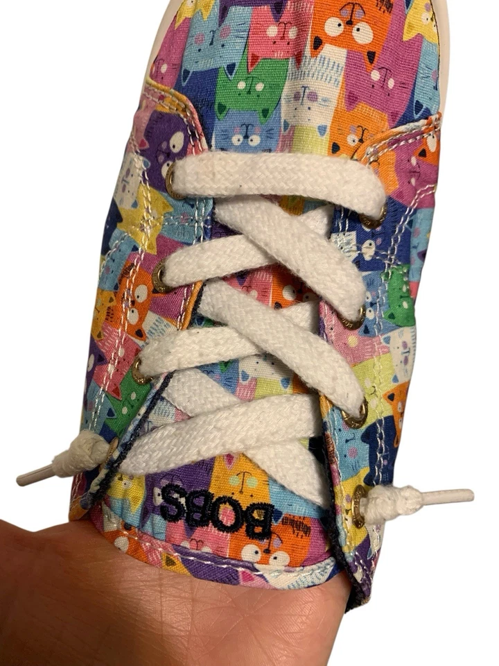 BOBS for Skechers Women's 8 Beach Bingo Kitty Concert Sneaker Cats Multi-Colored - Image 4 of 4