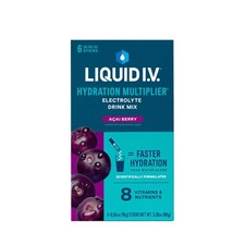 Liquid I.V. A a  Berry Hydration Multiplier 6 Pack   Electrolyte Drink Mix