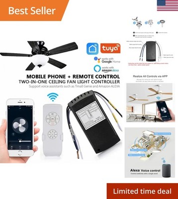 Tuya WiFi Smart Life Ceiling Fan Light Remote Control Kit APP Control Smart
