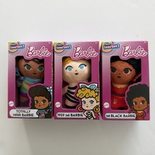 Micro Teenies Barbie Collection Set of 3 Dolls- 1st Black, 1st Barbie, Hair