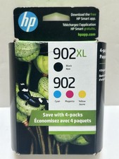 NEW SEALED Genuine HP 902XL Black 902 Color 4PK Ink Cartridges - EXP JUN 2027