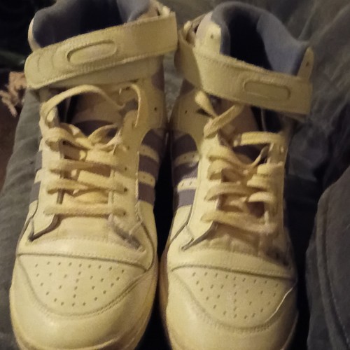 adidas Forum High Top Colorblock Lace-Up Hook & Loop Ankle Strap Sneakers