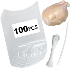 Poultry Shrink Bags, chicken bag 100Pack (13x18Inches) One Size, 100 PCS 