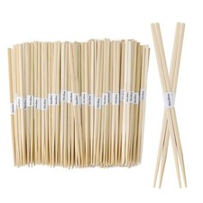 100 pairs disposable bamboo Chopsticks Japanese Style With Paper Band Separa...