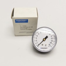 Ashcroft 33HR20 0-15PSI Back Ported Pressure Gauge 1/4" NPT