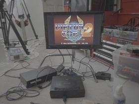 Sega Saturn Console MK-80000 w/ 2 Controllers and Action Replay Plus 4M