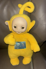 Vintage Teletubbies Plush Laa Laa Yellow 1998 Doll Playskool 16" Talking Works