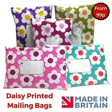 Daisy Mailing Bags Printed Postage Poly Parcel Coloured Sack Seal All Sizes