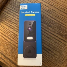 Doorbell camera w/chime. Battery operated. AI human detection..2-way audio.