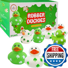 The Dreidel Company St. Patrick's Holiday Rubber Duck Toy Duckies for Kids, Bath